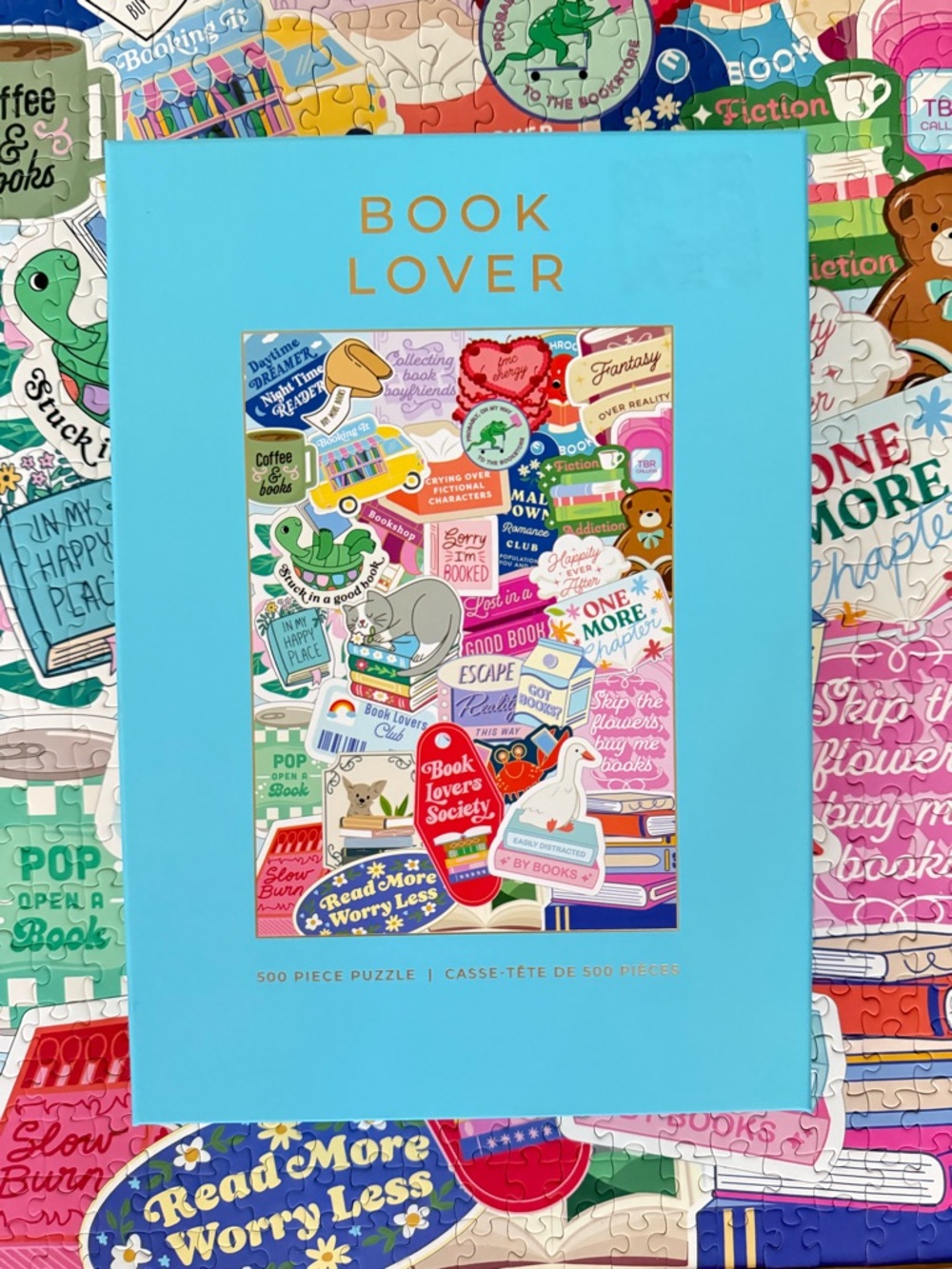 Book Lover 500-Piece Puzzle - Blue